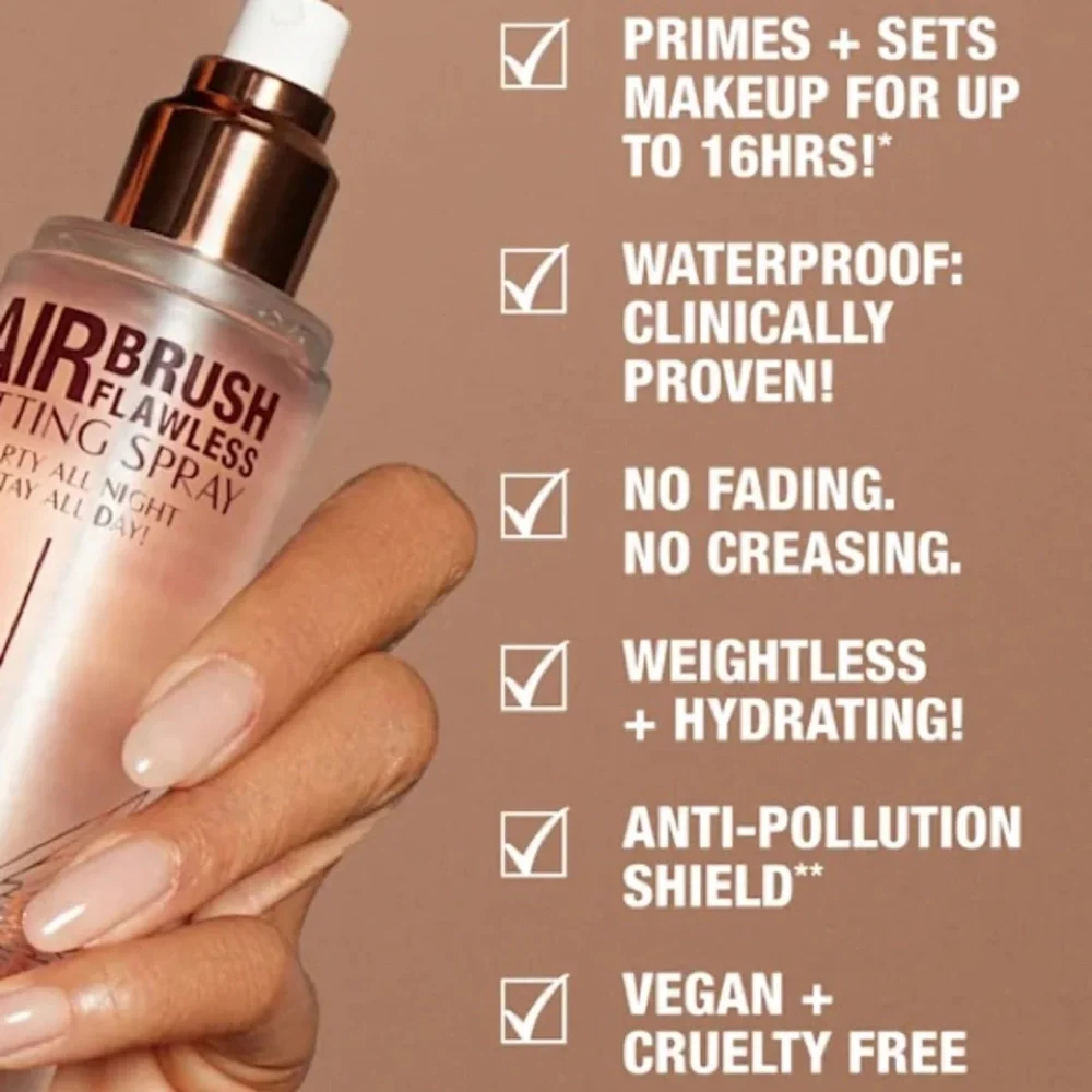 Charlotte Tilbury Airbrush Flawless Setting Spray NIB Travel 35mL Retail:$25